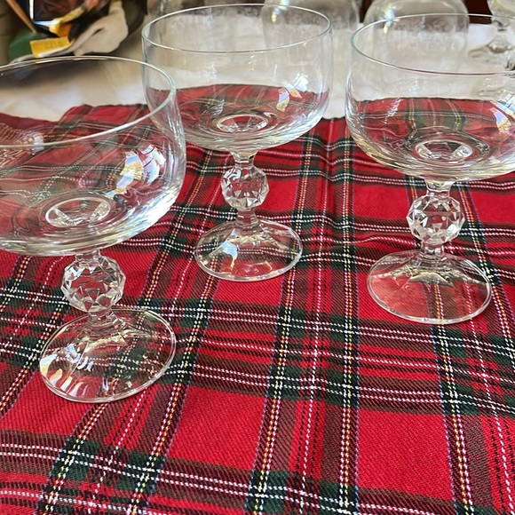 Czech Bohemian clear Crystal Goblets Sterna Design set of 4 champagne coups - Picture 6 of 8